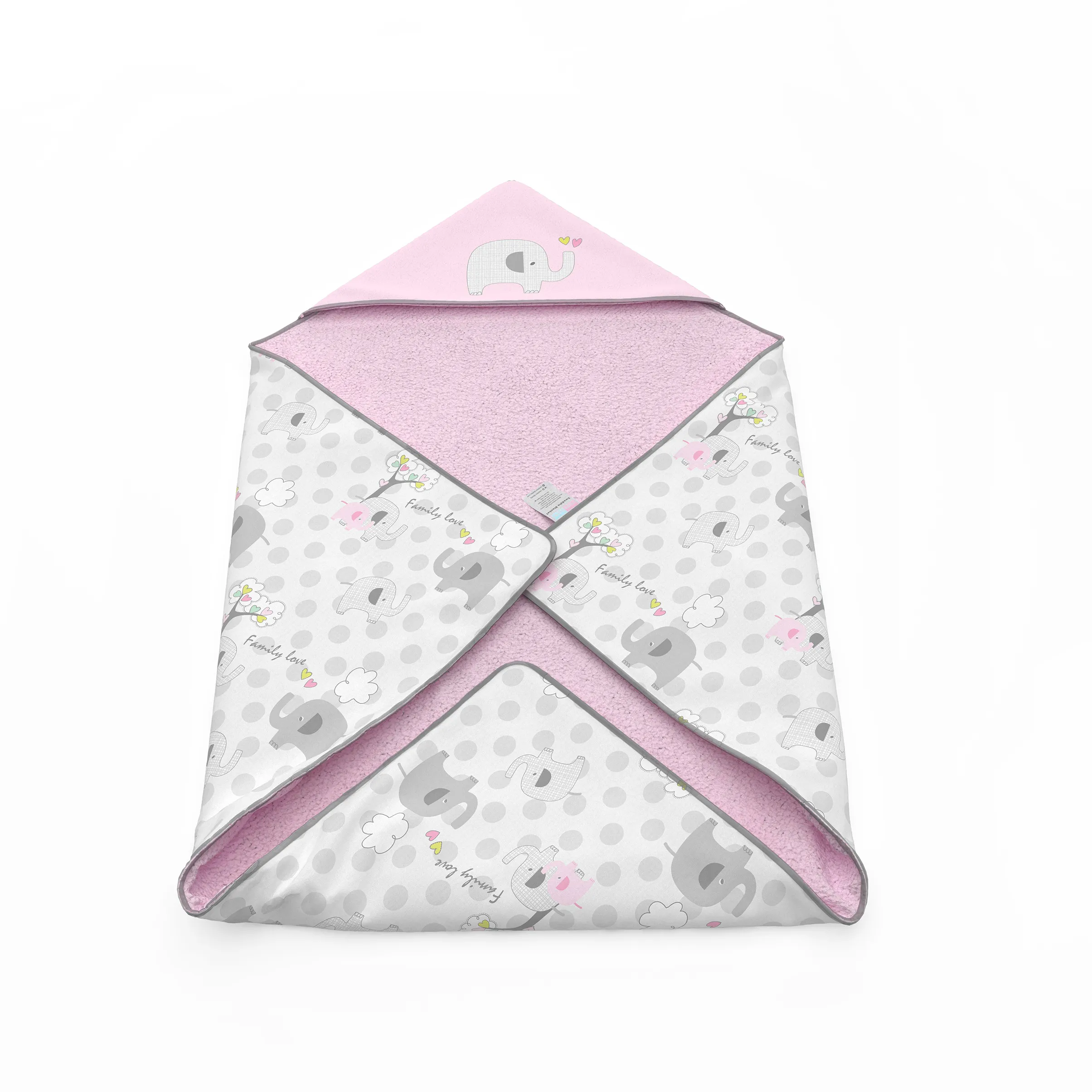 پتو دورپیچ کلاه دار  Family Love Girl